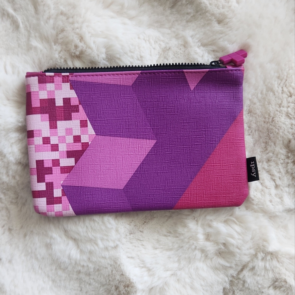NEW Ipsy X Tetris Pink & Purple Cosmetic Bag